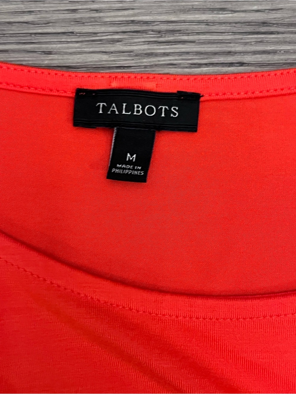 Talbots Bright Orange Long-Sleeve A-Line Jersey Dress - Picture 6 of 7